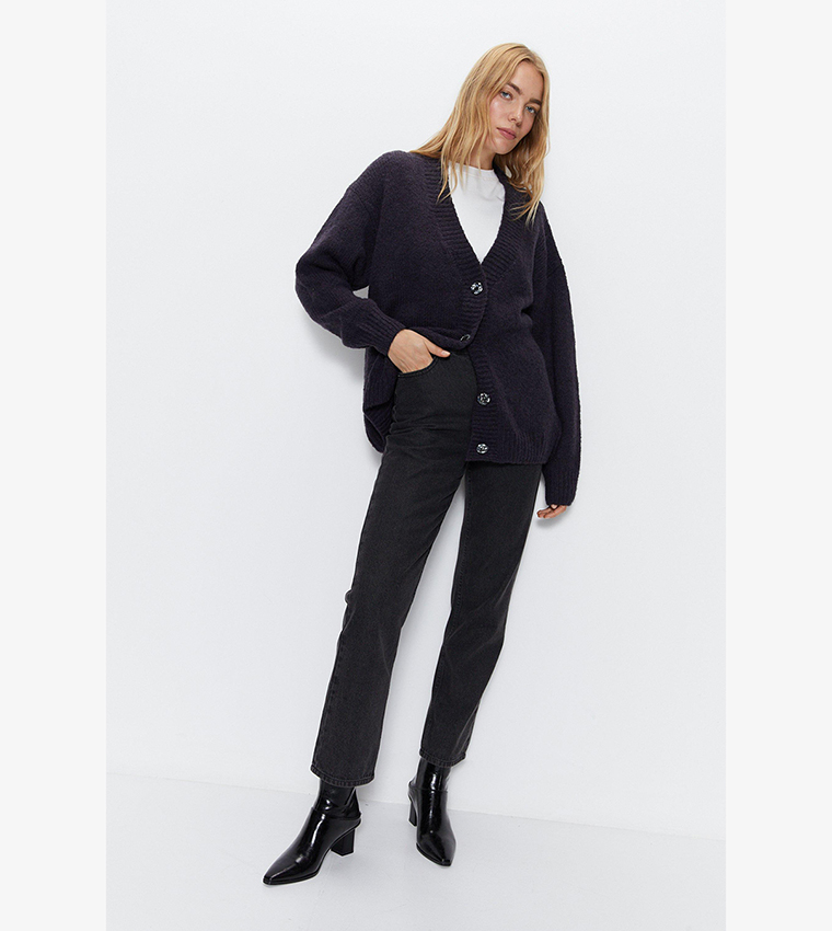 Oversized 2024 navy cardigan