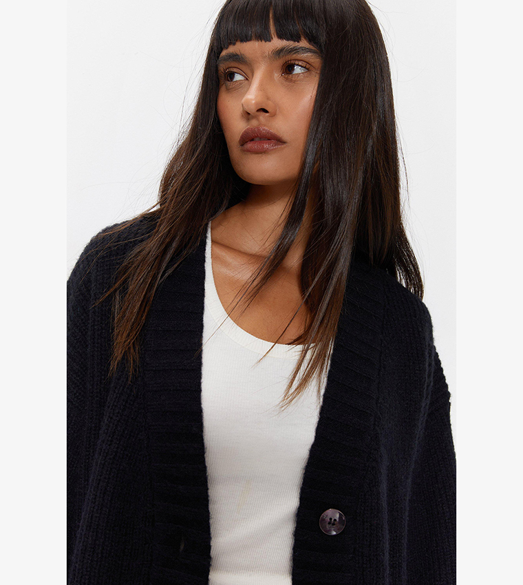 Oversized black hotsell cardigan sweater