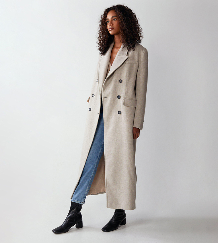 Warehouse double 2025 breasted coat