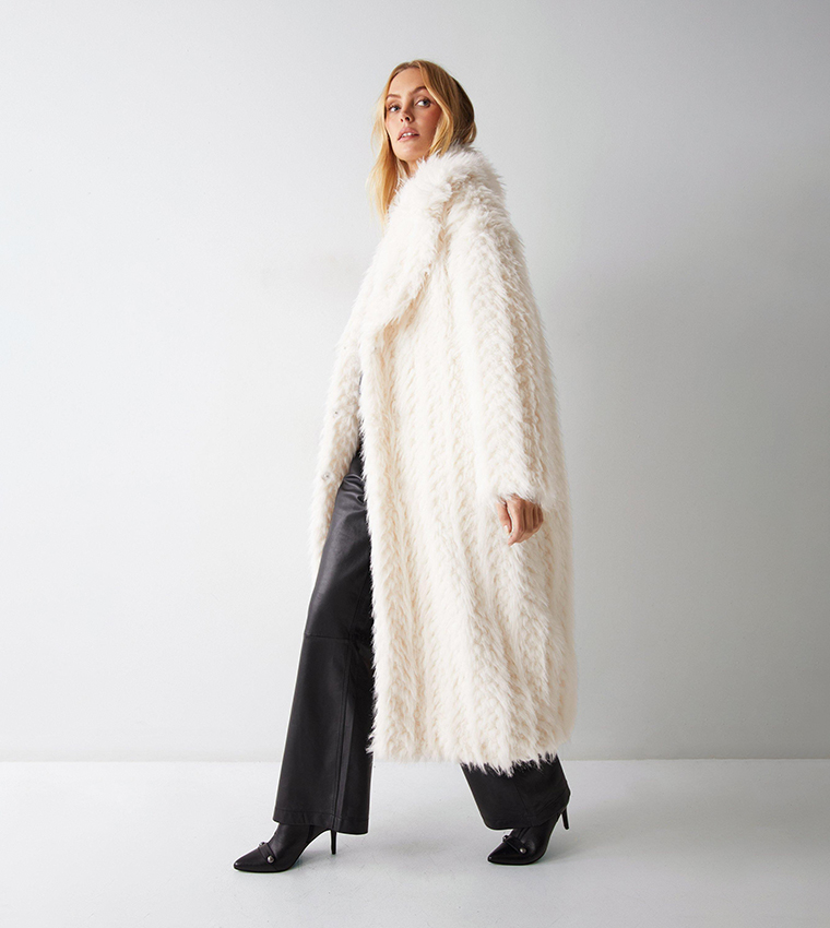 Fur oversized coat hotsell