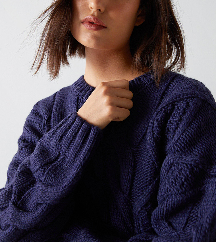 Warehouse cable sales knit jumper