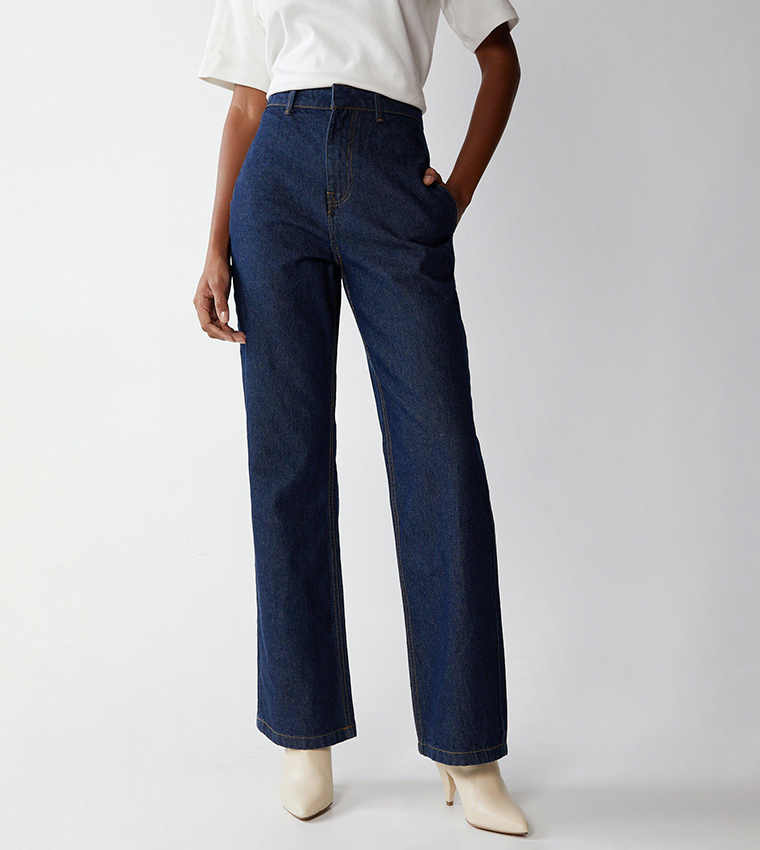 Tailored Wide Leg Jeans