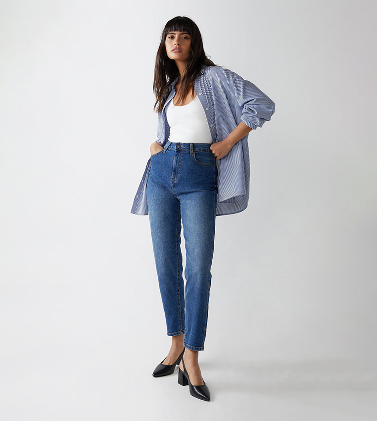 Faded Mom Fit Jeans