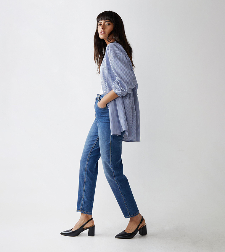 Faded Mom Fit Jeans