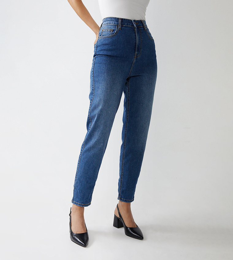 Faded Mom Fit Jeans