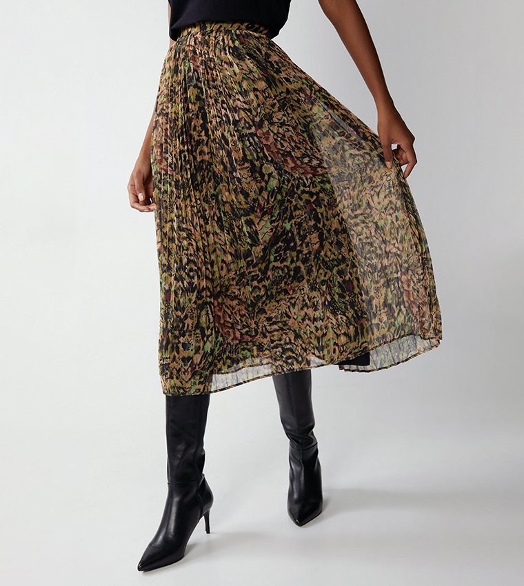 Animal print midi outlet skirt warehouse