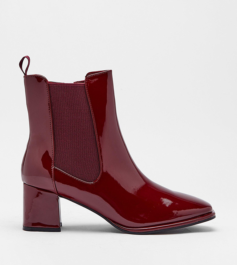 Wine coloured sales chelsea boots