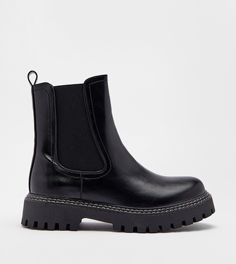 Buy Warehouse Chunky Sole Chelsea Ankle Boots In Black 6thStreet