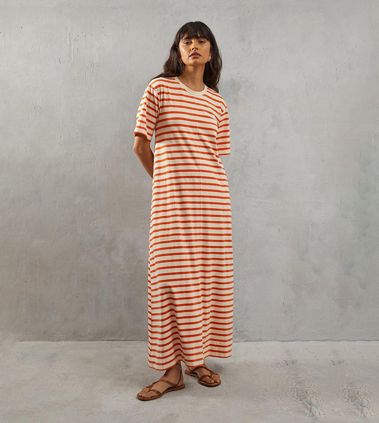 warehouse orange dress Orange Warehouse Premium Viscose Metallic Open Back Maxi Dress