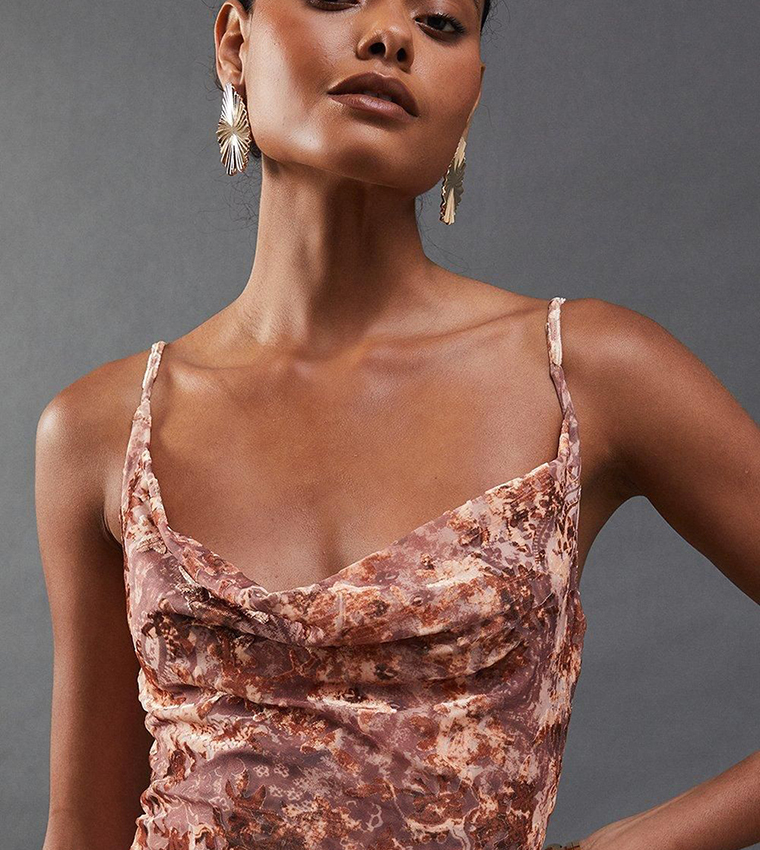 schiffer slip midi dress rust Schiffer Slip Midi Dress Rust