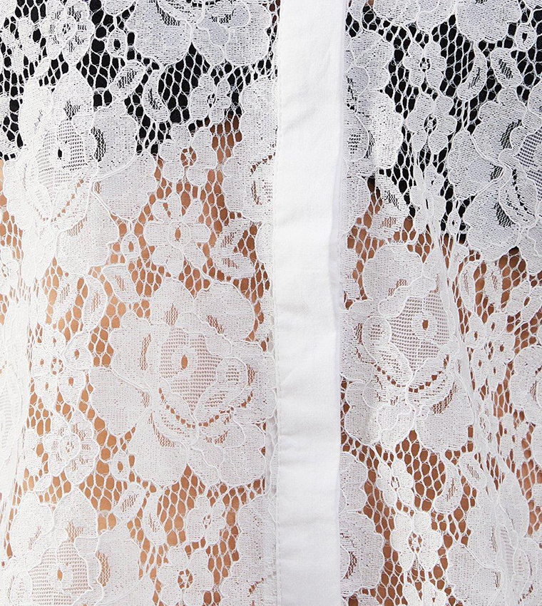 Lace Puff Long Sleeves Shirt