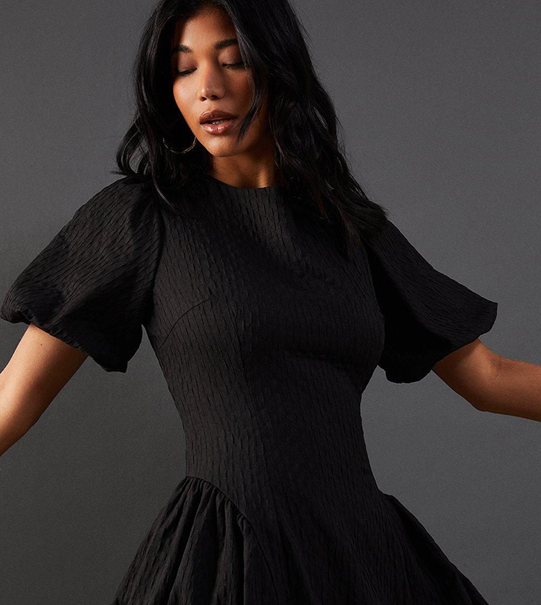 فستان ماكسي بأكمام باف 