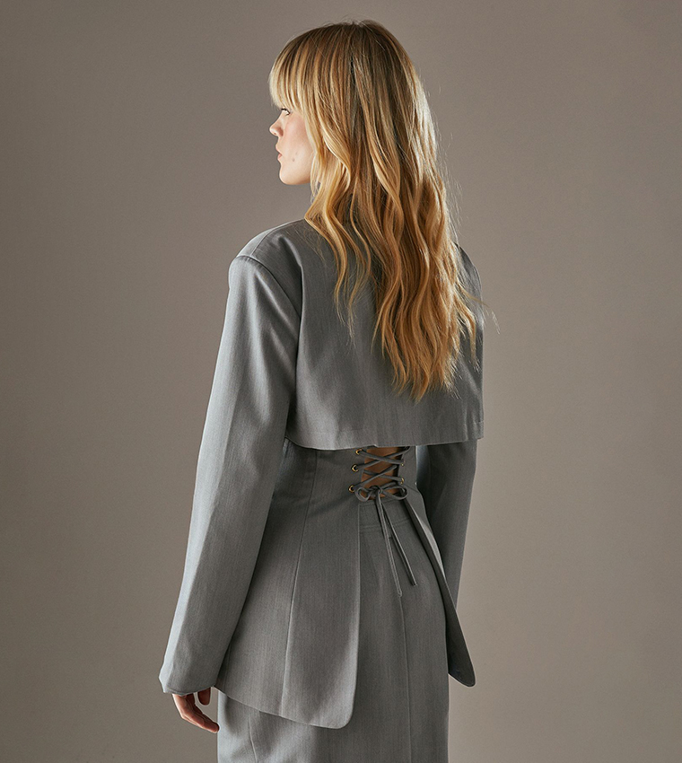 Deconstructed Long Sleeves Blazer
