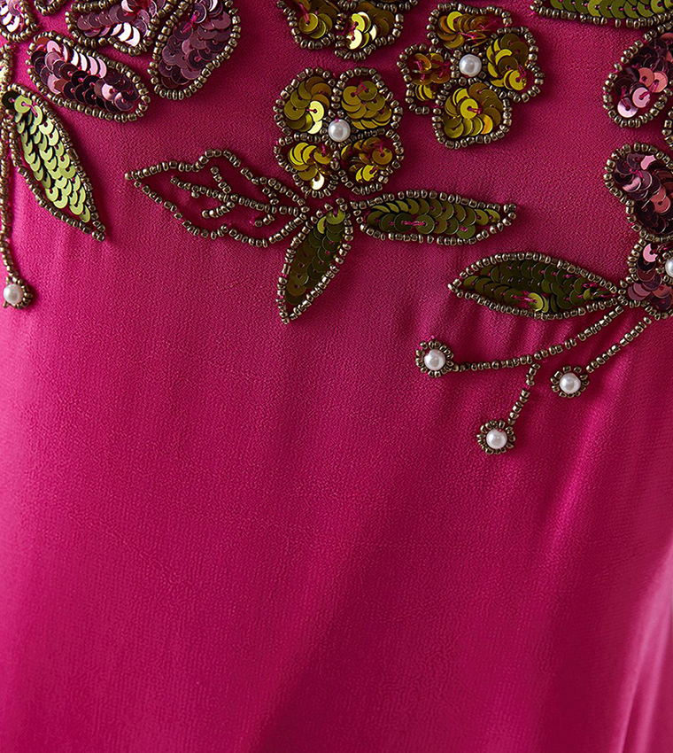 Sequined Strappy Bias Midi Dress