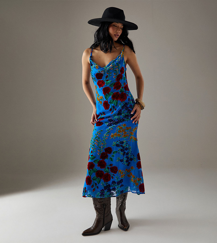 Ladies Dresses Warehouse Blue Floral Dress Women White Blue Floral