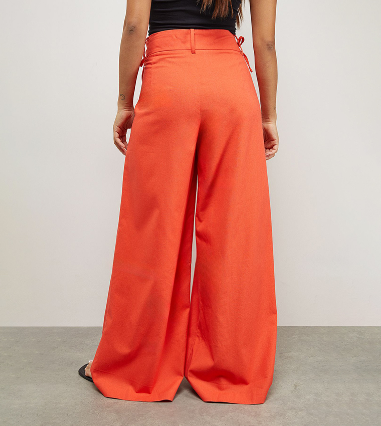 Petite Linen Blend Tailored Trousers