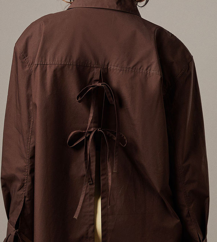 Bow Back Oversized Shirt