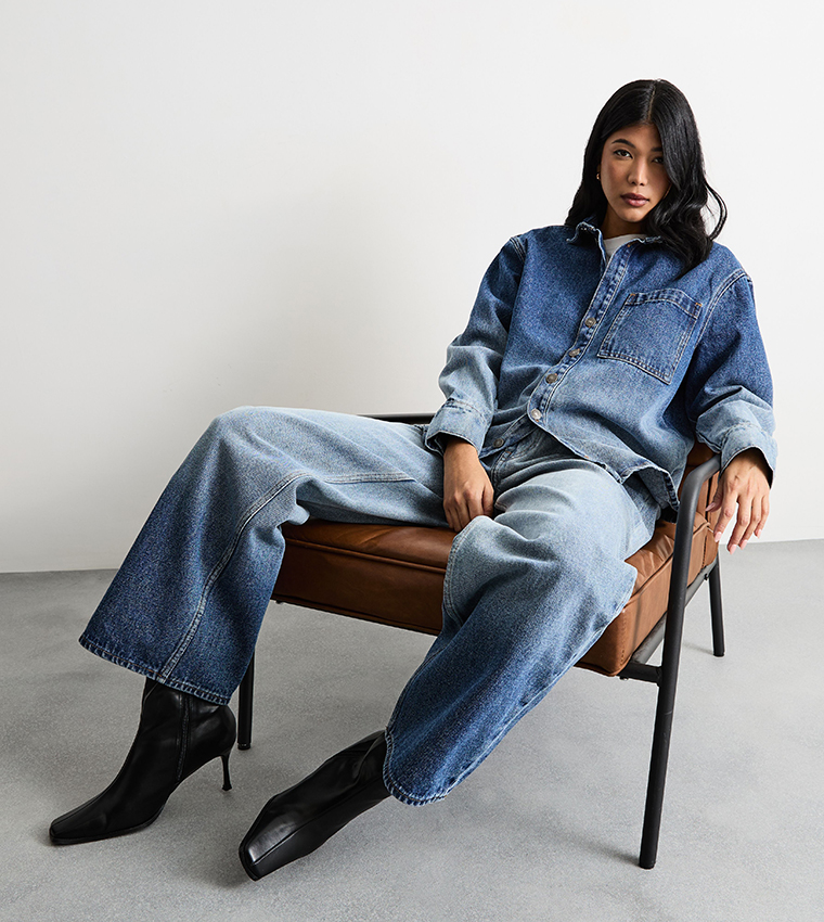 Ombre Oversized Denim Shirt