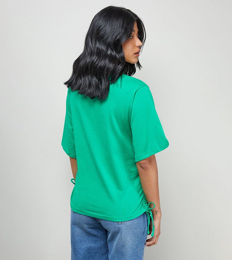 Gathered Waist Boxy Fit T-Shirt