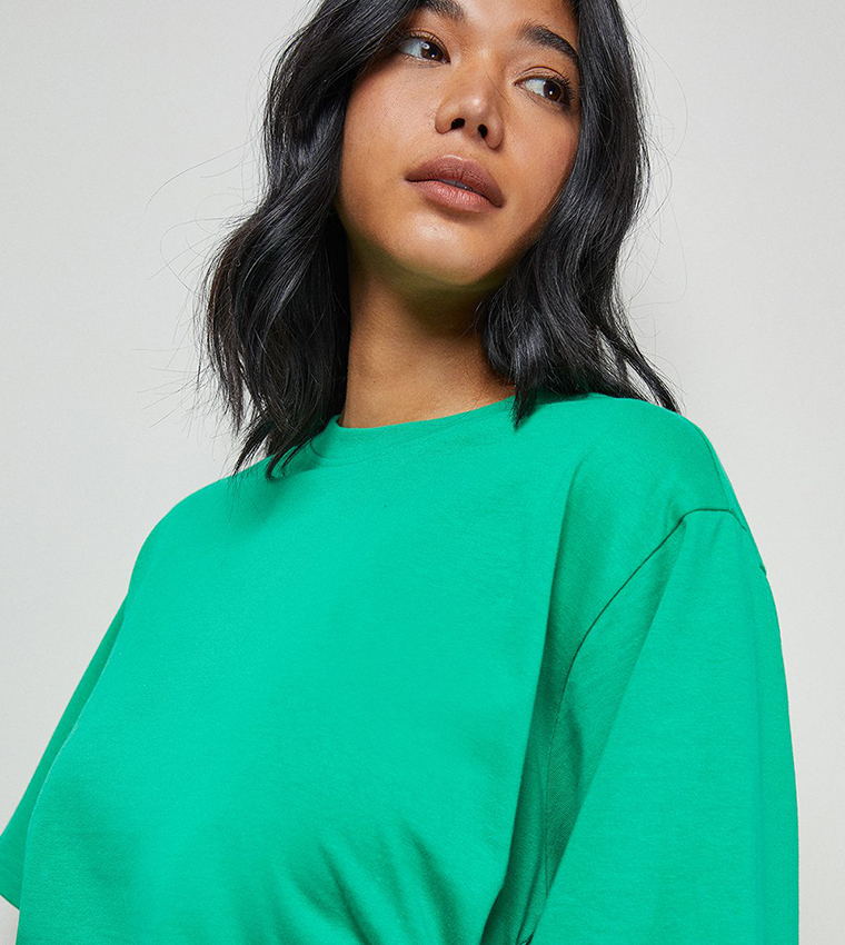 Gathered Waist Boxy Fit T-Shirt