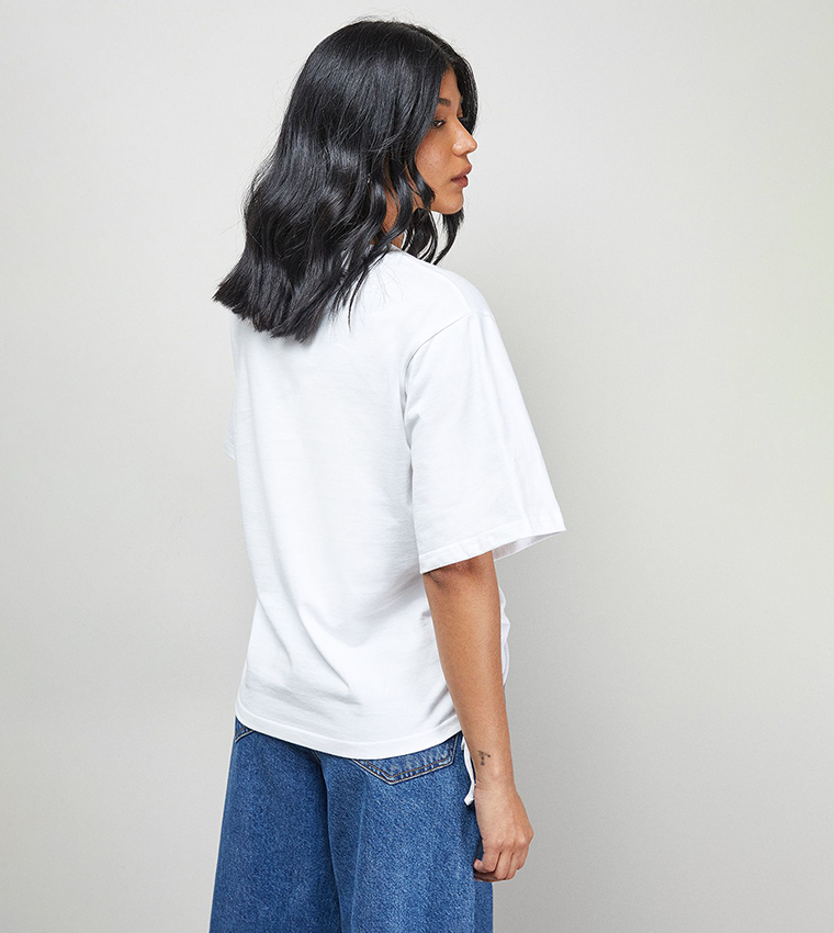 Gathered Waist Boxy Fit T-Shirt