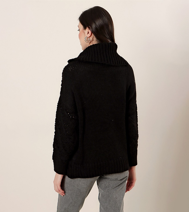 Open black clearance sweater