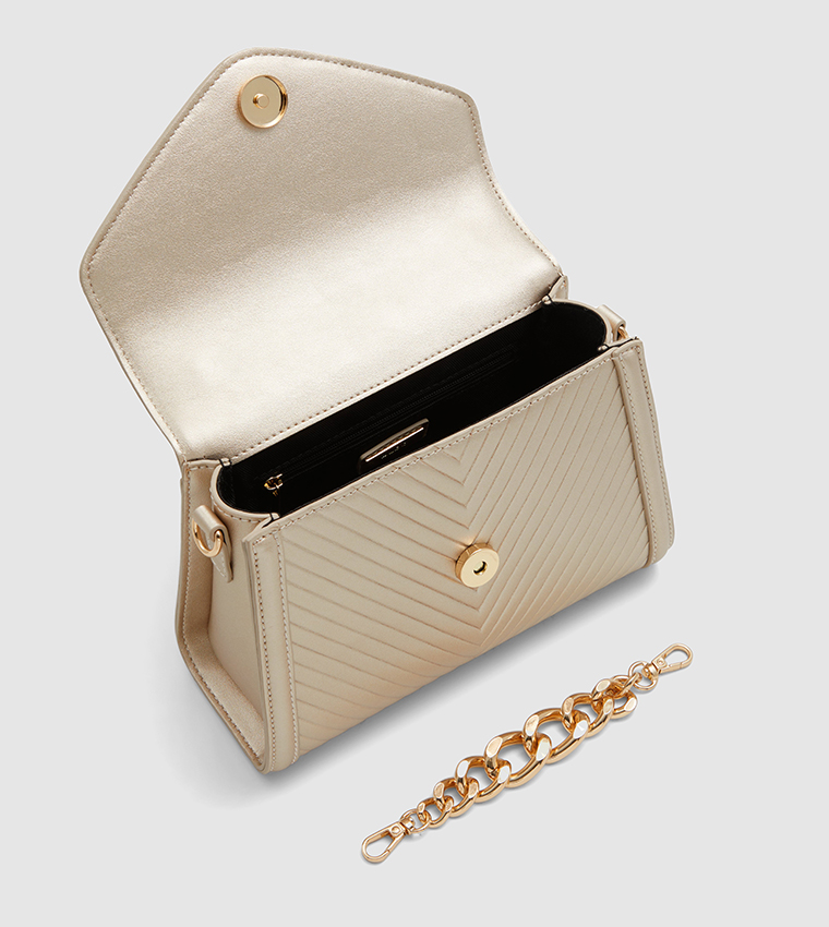 Buy Aldo BYNIGHT Quilted Top Handle Bag In CHAMPAGNE 6thStreet