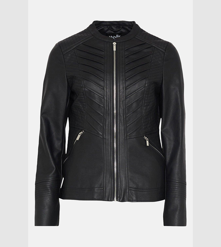 Faux leather jacket wallis hotsell