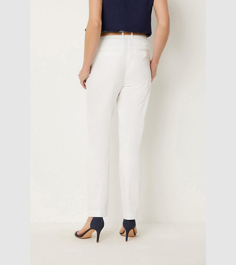 3.1 Phillip Lim White Belted Wide-leg Trousers | ModeSens