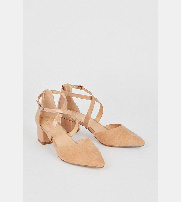 Buy Wallis Everly Crossover Detail Pointed Two Part Court Shoes In
