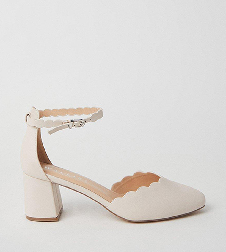 Wide Fit Darling Scallop Detail Two Part Slingback Pumps