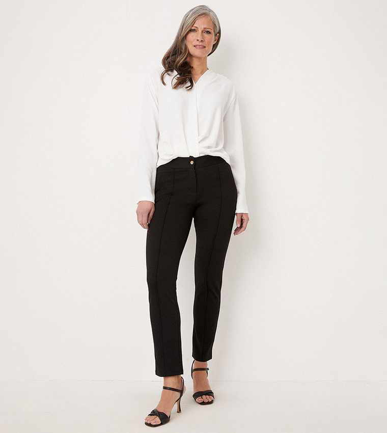 Buy Wallis Black Ponte Trousers In Black 6thStreet UAE