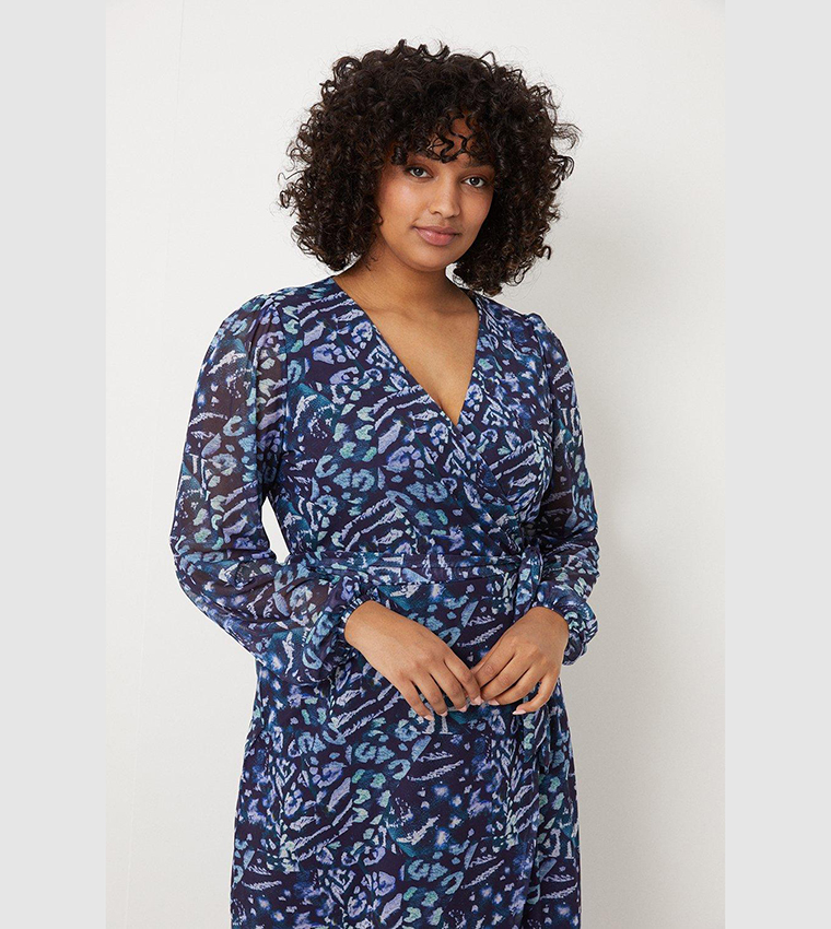 Oasis curve clearance animal wrap midi