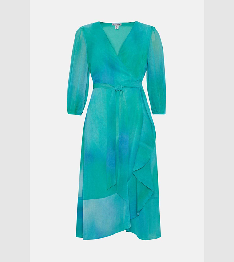 Green Ombre Wrap Dress