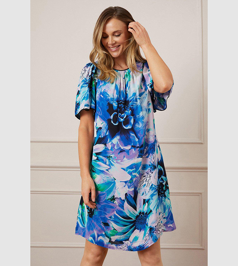 Wallis blue hot sale shift dress