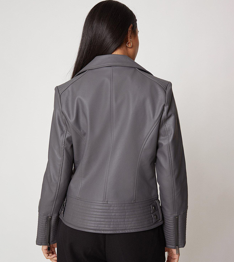 Wallis faux leather hot sale biker jacket