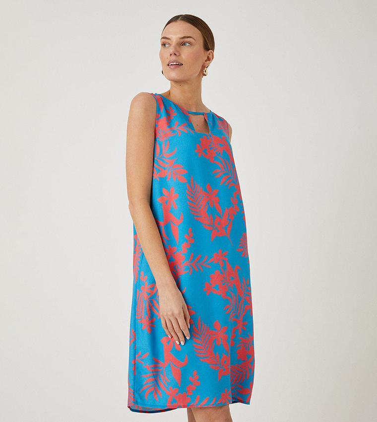 Buy Wallis Tall Aqua Palm Keyhole Shift Dress In AQUA 6thStreet Bahrain