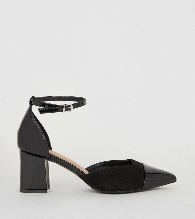 Wide Fit Dollis Pointed Two Part Toe Cap Pumps