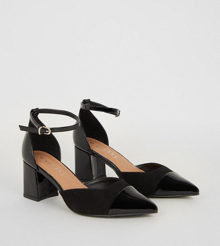 Wide Fit Dollis Pointed Two Part Toe Cap Pumps