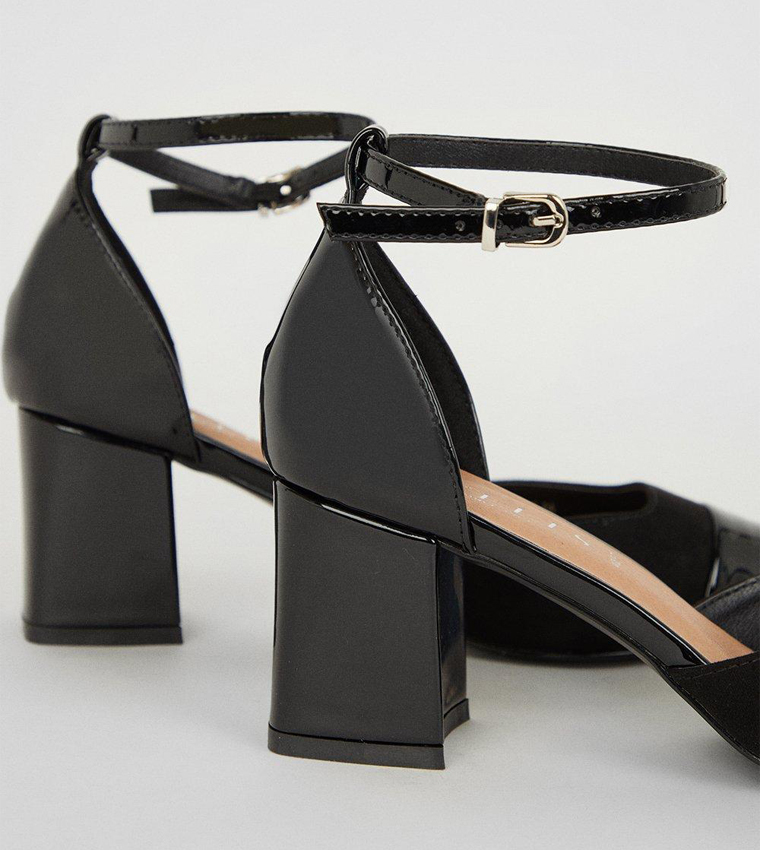 Wide Fit Dollis Pointed Two Part Toe Cap Pumps