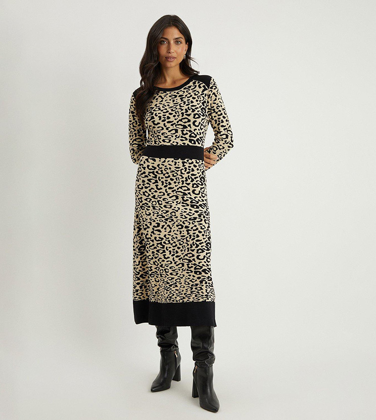 Wallis leopard outlet dress