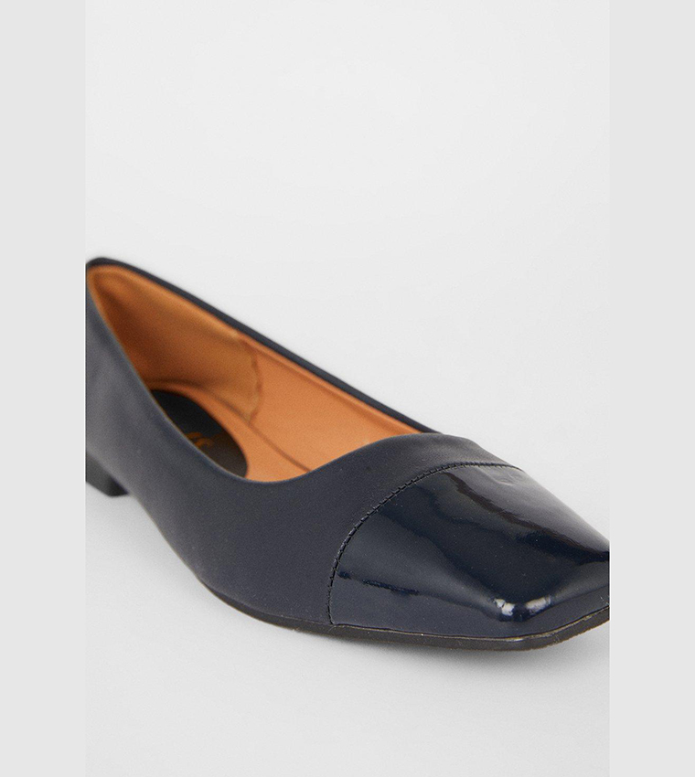 Buy Wallis Paola Toecap Square Toe Ballet Pumps In Navy | 6thStreet Qatar