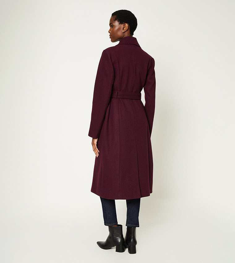 Buy Wallis Belted Zip Detail Coat In Red 6thStreet Bahrain