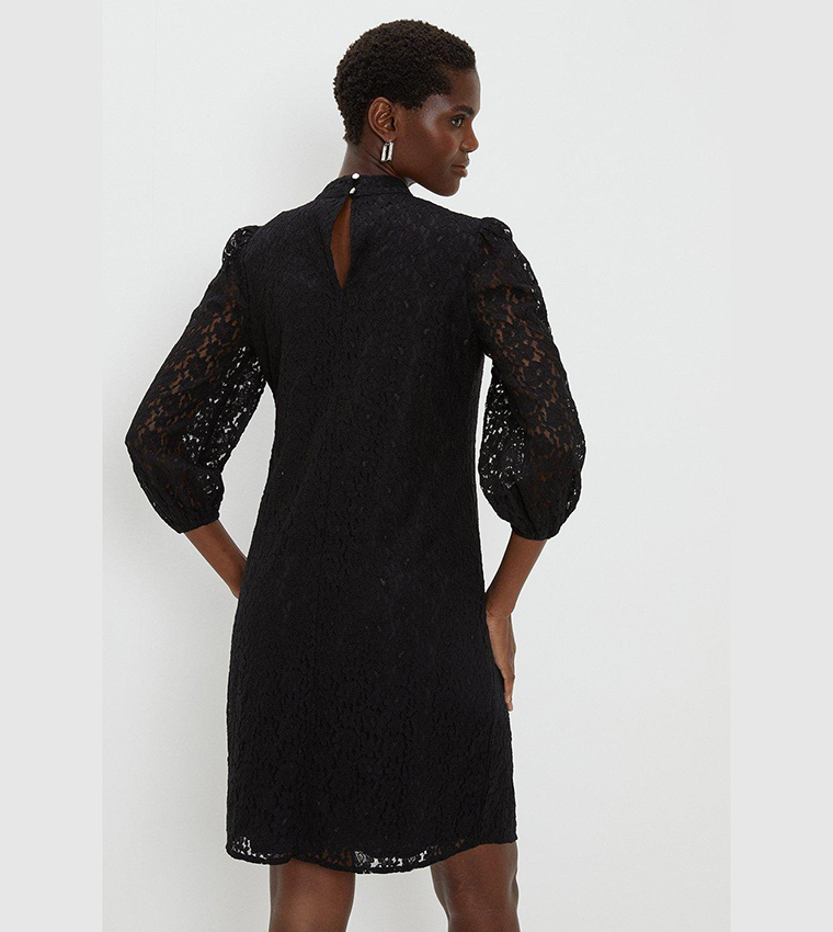 Wallis black store lace shift dress