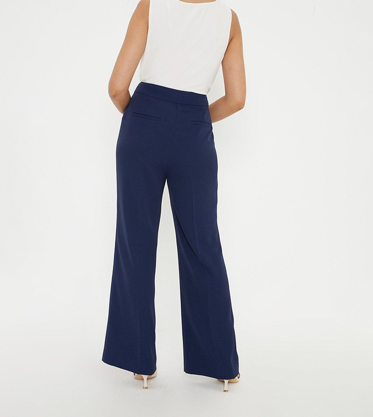 High waisted store military button trousers