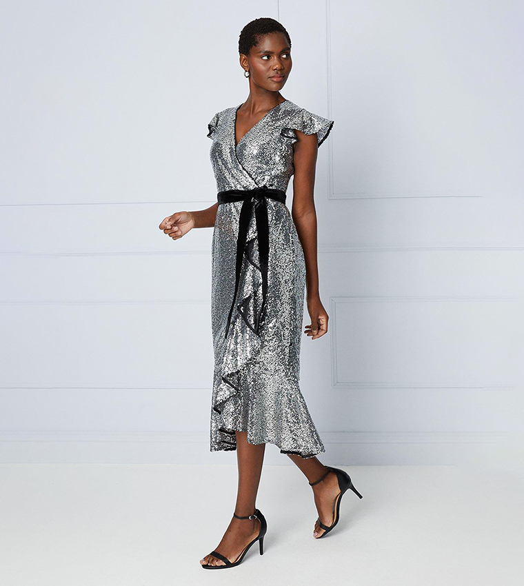 Wallis store silver dress