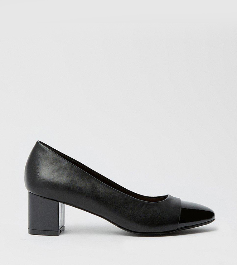 Black medium hot sale heel dress shoes