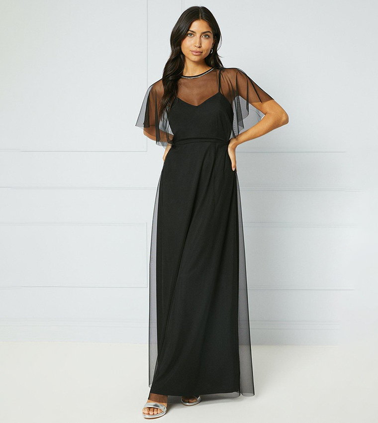 Wallis black 2025 maxi dress