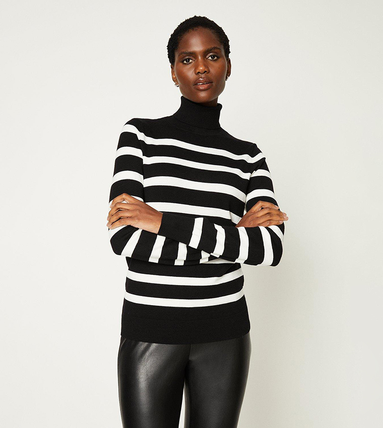 Wallis black polo outlet neck jumper