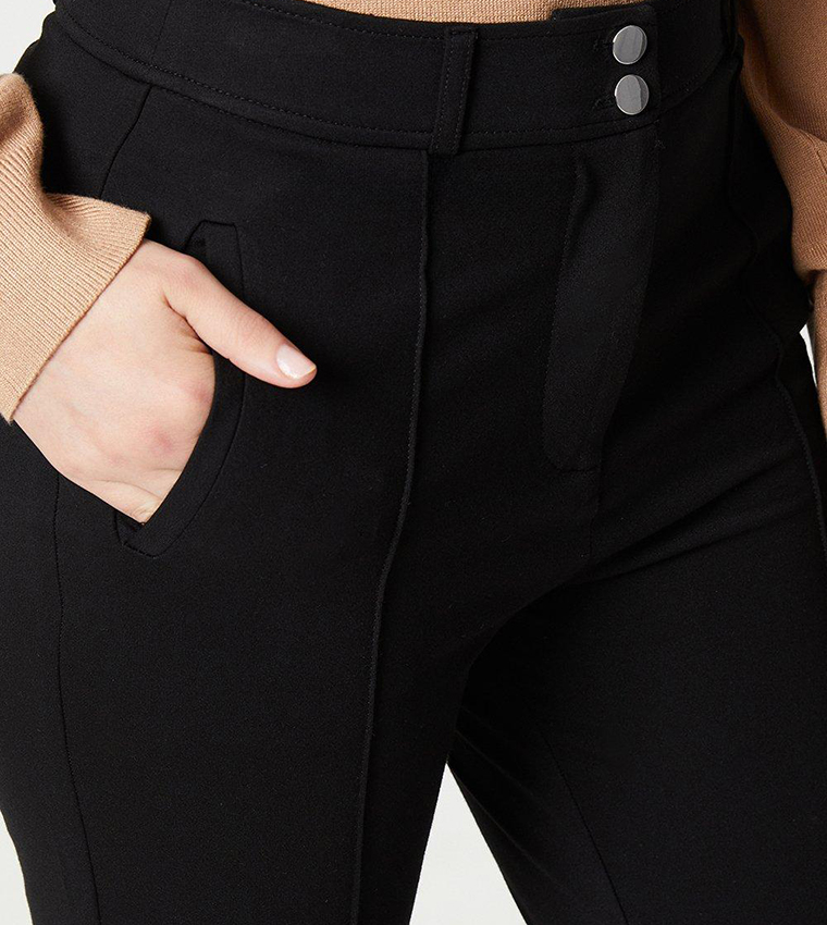 Buy Wallis Tall Ponte Kickflare Trousers In Black | 6thStreet Kuwait